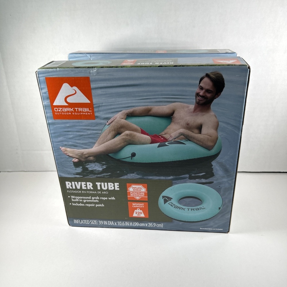Lot 2 Ozark Trail River Tube Float Green 39 Inches